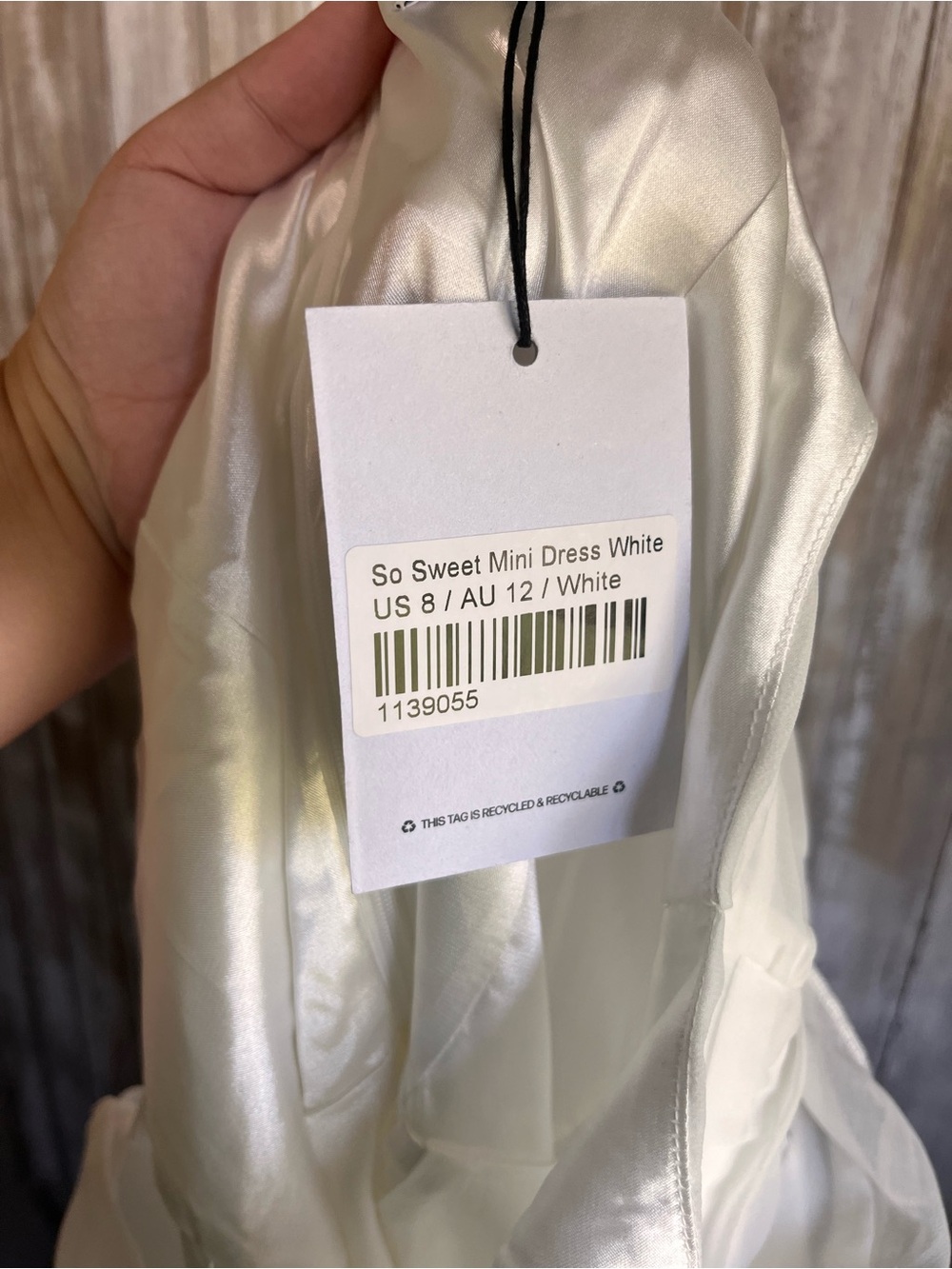 Princess Polly So Sweet White Babydoll Mini Dress Ruffle Straps Size 8 NWT - Picture 5 of 5
